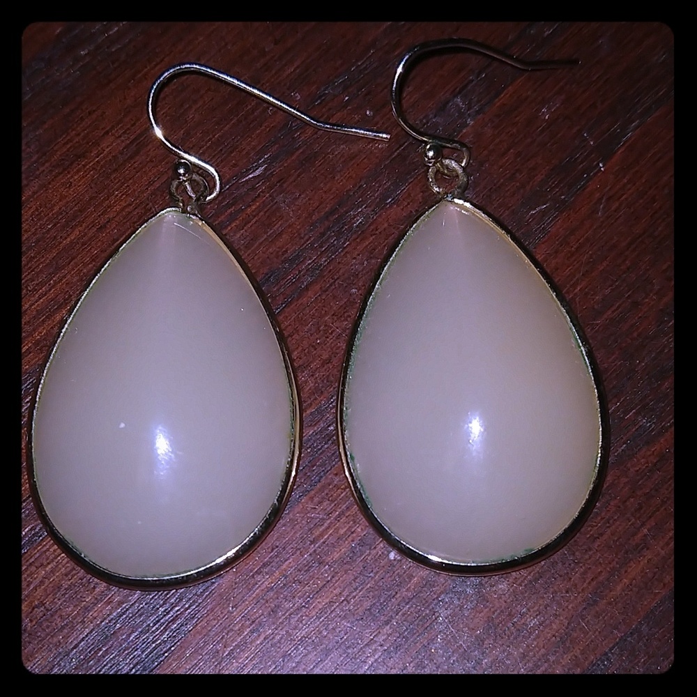 Semi translucent tear drop earrings